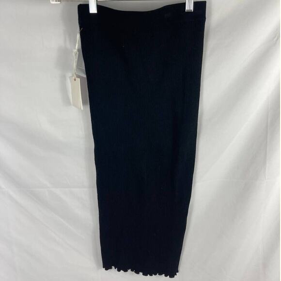 NWT Good American Ribbed Midi Fitted Skirt size 0 / xs - Picture 4 of 4